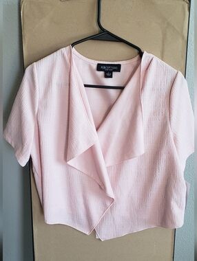 Perceptions NY Cropped Blazer Sz L NWT Pink